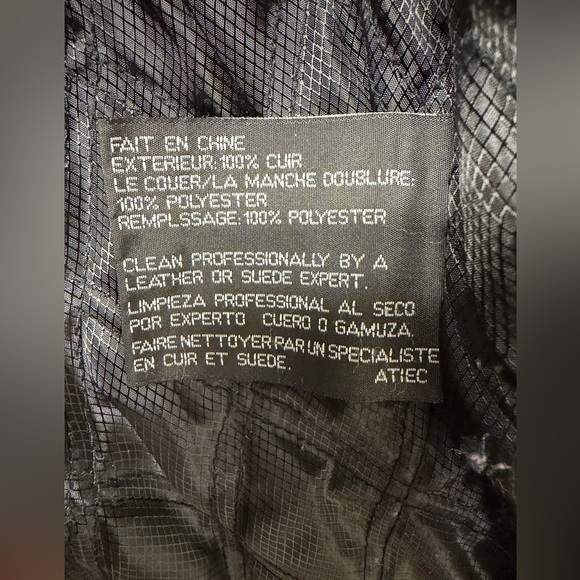 Phase Two size L Men's Black Leather Jacket - Picture 8 of 13